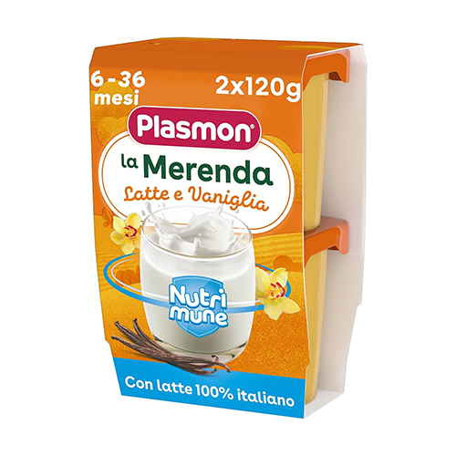 Plasmon Merenda Nutri-Mune latte-Vaniglia 2x120gr